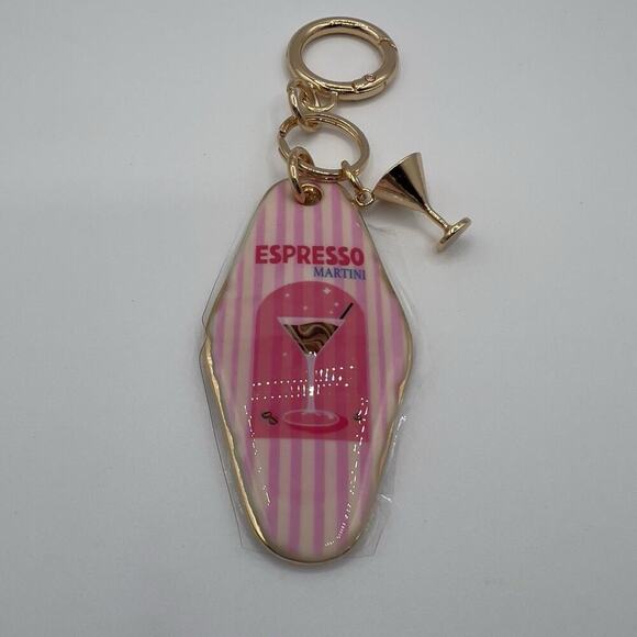 Piper K Espresso Martini Keychain Bag Charm Summer Gift Cocktail Fun - Picture 4 of 6